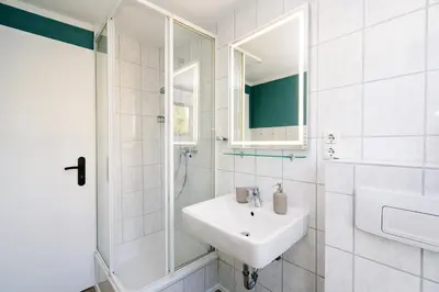 Ein Badezimmer in der Unterkunft Ferienwohnung 