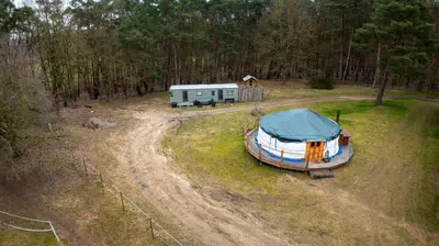 Grundriss der Unterkunft Mongolische Jurte auf Landhof inmitten der Natur bei Lübeck