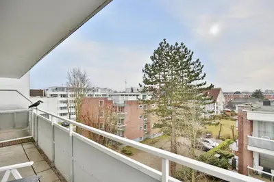 Ein Balkon oder eine Terrasse in der Unterkunft Strandhotel Scharbeutz Sweet little Pearl