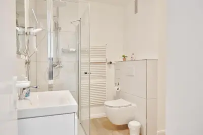 Ein Badezimmer in der Unterkunft Strandhotel Scharbeutz Sweet little Pearl