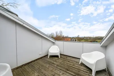 Ein Balkon oder eine Terrasse in der Unterkunft Ferienwohnung Strandhafer Rosenhagen bei Travemünde