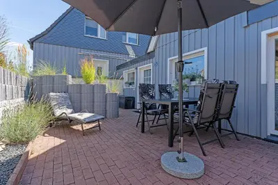 Ein Patio oder anderer Außenbereich in der Unterkunft Lüttge Hus