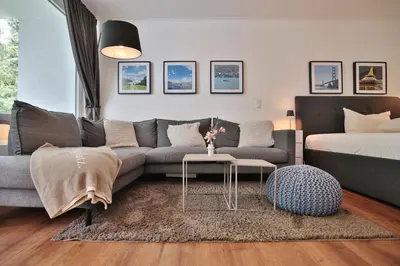 Ein Sitzbereich in der Unterkunft Domizil Strandallee 30 Appartement 8 Casa Bolz