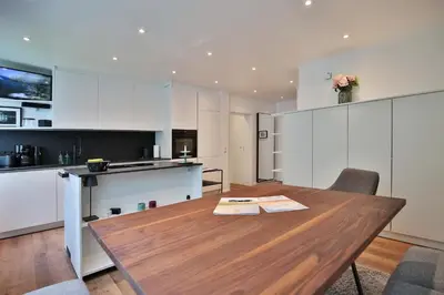 Küche/Küchenzeile in der Unterkunft Domizil Strandallee 30 Appartement 8 Casa Bolz