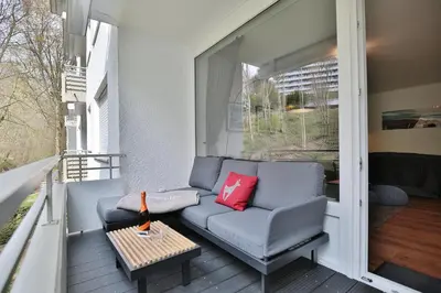 Ein Sitzbereich in der Unterkunft Domizil Strandallee 30 Appartement 8 Casa Bolz