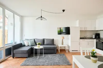 Küche/Küchenzeile in der Unterkunft Ferienwohnung Sonnenplatz Moba-Travel