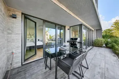 Ein Balkon oder eine Terrasse in der Unterkunft My Baltic Sea - Ferienwohnung Sea Salt