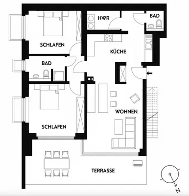 Grundriss der Unterkunft My Baltic Sea - Ferienwohnung Sea Salt
