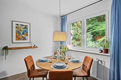 Grundriss der Unterkunft MAISUITES Sperling - Zentrale Ferienwohnung mit Boxspringbett, Kaffeevollautomat, WLAN & seitlichem Seeblick