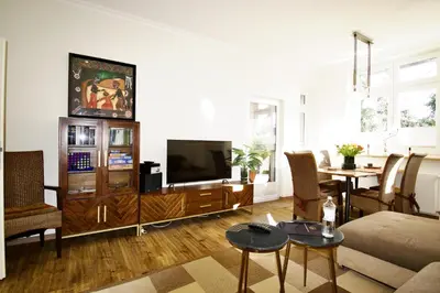 TV/Unterhaltungsangebot in der Unterkunft Perle 2 Niendorf