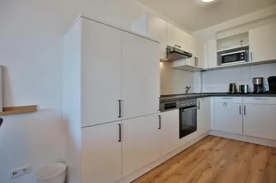 Küche/Küchenzeile in der Unterkunft Haus Seebrücke Appartement 9