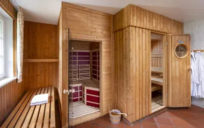 Ein Bett oder Betten in einem Zimmer der Unterkunft Ferienhaus Golfpark