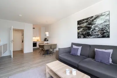 Ein Sitzbereich in der Unterkunft Ferienwohnung 
