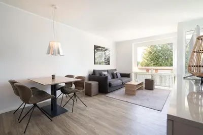 Ein Sitzbereich in der Unterkunft Ferienwohnung 