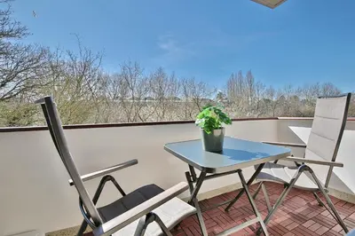 Ein Balkon oder eine Terrasse in der Unterkunft Gorch Fock Ring Balticview Appartement 20