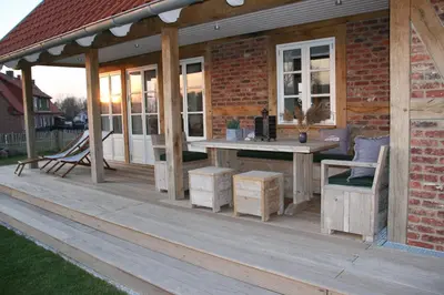 Ein Patio oder anderer Außenbereich in der Unterkunft Ferienhaus 