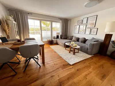 Ein Sitzbereich in der Unterkunft Cosy Dream Scharbeutz