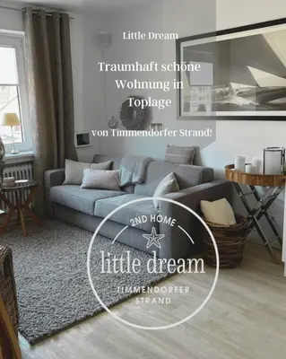 Ein Sitzbereich in der Unterkunft Little Dream Timmendorfer Strand
