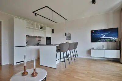 Küche/Küchenzeile in der Unterkunft Residenz Wohnen am Meer Wohnen am Meer Appartement 07