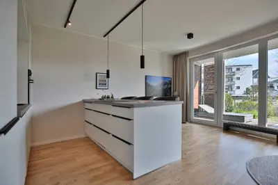 Küche/Küchenzeile in der Unterkunft Residenz Wohnen am Meer Wohnen am Meer Appartement 07