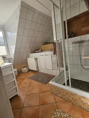 Ein Badezimmer in der Unterkunft Kleine Kajüte