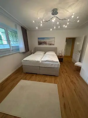 Ein Bett oder Betten in einem Zimmer der Unterkunft Sandy Coast Apartment Souterrain