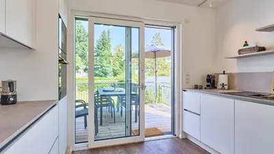Küche/Küchenzeile in der Unterkunft Haus Meerzeit, Wohnung Düne, 250 m vom Strand, Hunde willkommen