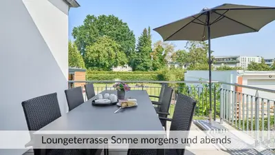 Blick auf einen Fluss in der Nähe der Ferienwohnung