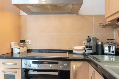 Küche/Küchenzeile in der Unterkunft Ferienwohnung Ostseekoje - Haffkrug