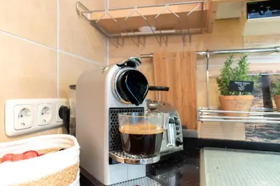 Küche/Küchenzeile in der Unterkunft Ferienwohnung Ostseekoje - Haffkrug