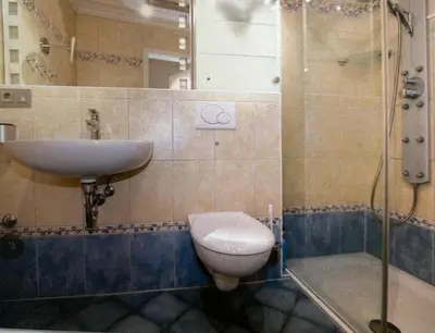 Ein Badezimmer in der Unterkunft Strandnahe Ferienwohnung