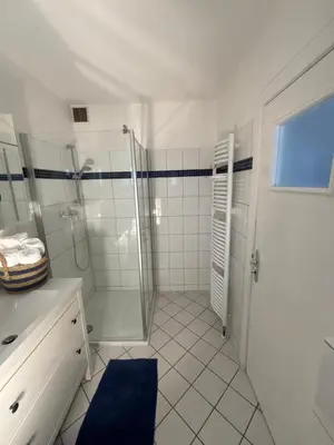 Ein Badezimmer in der Unterkunft Hafenhäuschen