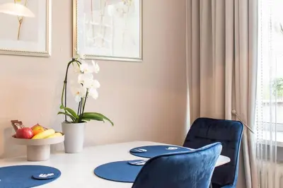 Ein Sitzbereich in der Unterkunft Ferienwohnung Wind Sonne Wellen - Scharbeutz