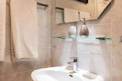 Ein Badezimmer in der Unterkunft Ferienwohnung Wind Sonne Wellen - Scharbeutz