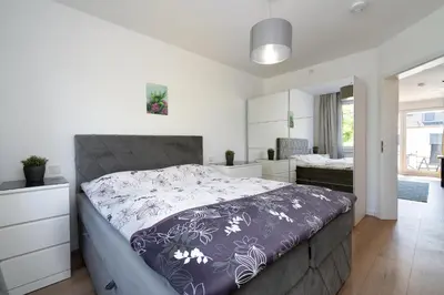 Ein Bett oder Betten in einem Zimmer der Unterkunft Bergfried