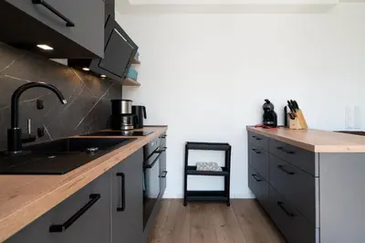 Küche/Küchenzeile in der Unterkunft Bergfried
