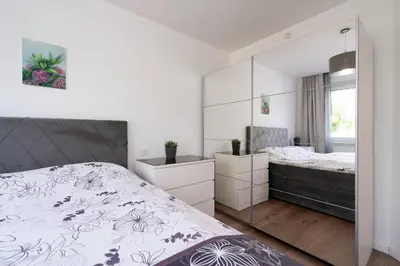 Ein Bett oder Betten in einem Zimmer der Unterkunft Bergfried