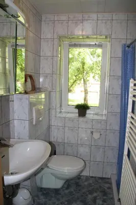 Ein Badezimmer in der Unterkunft Ferienhaus Dorit & Rüdiger Fahl