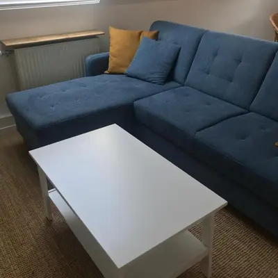 Ein Sitzbereich in der Unterkunft Gemütliche Eigentumswohnung in Lübeck