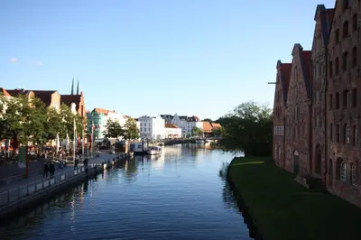 Blick auf einen Fluss in der Nähe der Ferienwohnung