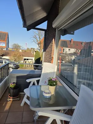 Ein Balkon oder eine Terrasse in der Unterkunft Frei für Zwei