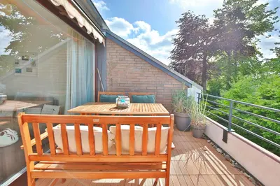 Ein Balkon oder eine Terrasse in der Unterkunft Haus Adria Appartement 27 Ostseegöre
