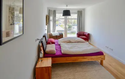 Ein Bett oder Betten in einem Zimmer der Unterkunft Nice Apartment In Lübeck With Sauna