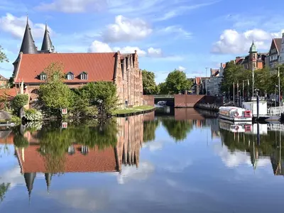 Blick auf einen Fluss in der Nähe der Ferienwohnung