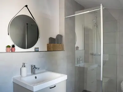 Ein Badezimmer in der Unterkunft Ostsee Koje