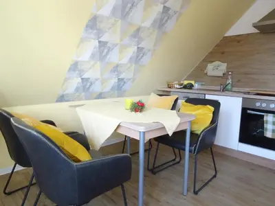 Küche/Küchenzeile in der Unterkunft Niendorf Ostsee Ferienwohnung