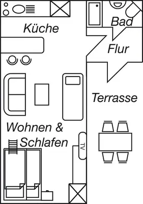 Grundriss der Unterkunft Objekt-Nr 158 - Priwall - Wiekstraße