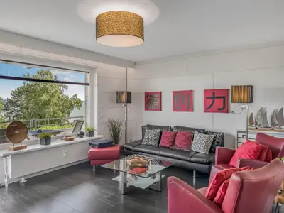 Ein Sitzbereich in der Unterkunft Objekt-Nr 210 - Strand - Kaiserallee