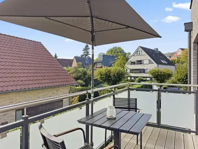 Ein Balkon oder eine Terrasse in der Unterkunft Objekt-Nr 35 - Strand - Steuerbord