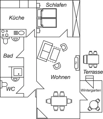 Grundriss der Unterkunft Objekt-Nr 280 - Ort - Roggenbukstraße